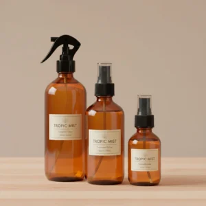 Set de Pulverizadores de Cristal Ámbar 