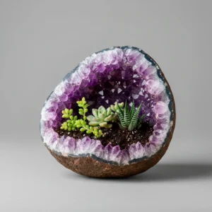 Mini Jardín Suculento en Geoda 